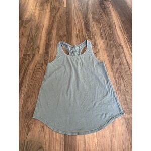 Lululemon Love Tank Pleated Top Womens 4 Green Racerback Lightweight Yoga Gym